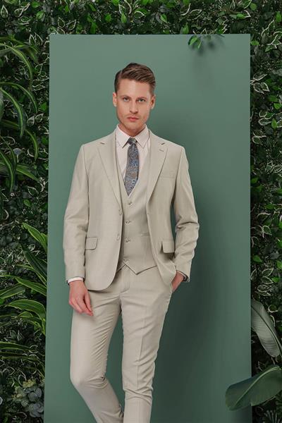 TK 871 Slim Fit Çağla Klasik Takım Elbise