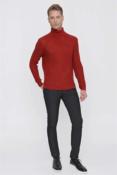 TR 850 Slim Fit Bordo Klasik Triko