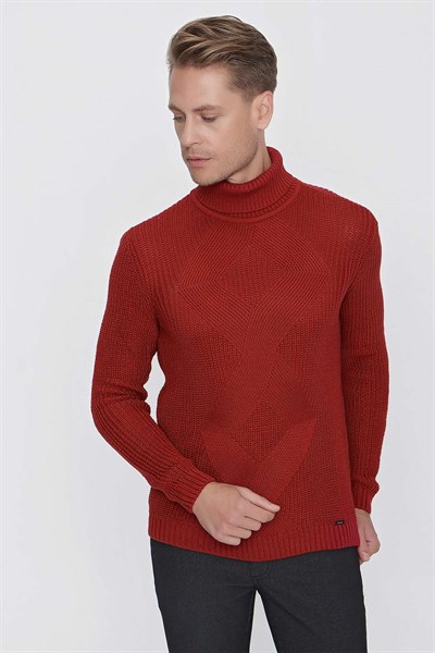 TR 850 Slim Fit Bordo Klasik Triko