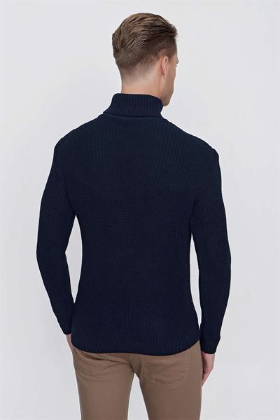 TR 850 Slim Fit Lacivert Klasik Triko