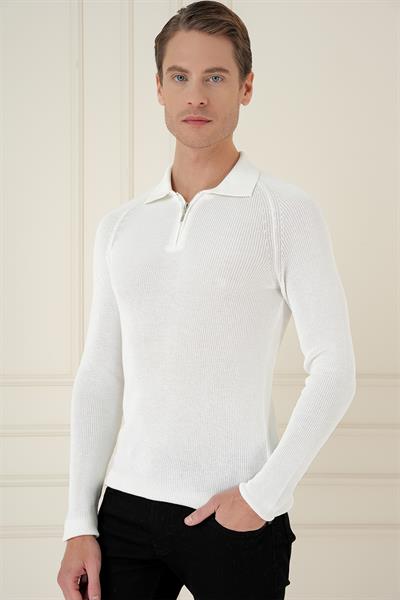 TR 878 TRİKO SLİM FİT EKRU BASİC