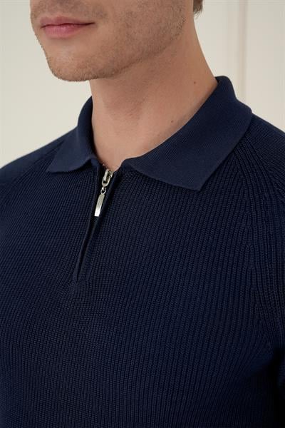 TR 878 TRİKO SLİM FİT LACİVERT BASİC