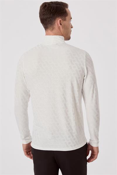 TS 774 Slim Fit Ekru Spor T-Shirt