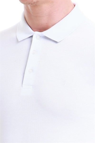 TS 789 Slim Fit Beyaz Spor T-Shirt