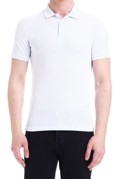 TS 789 Slim Fit Beyaz Spor T-Shirt