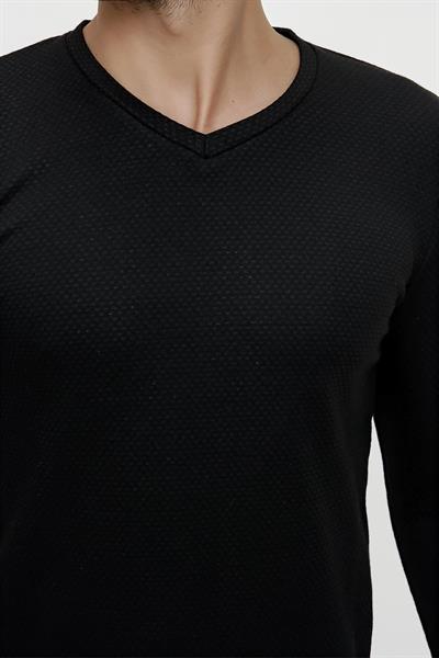 Ts 815 Slim Fit Siyah Basic Tişört