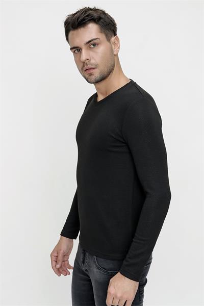 Ts 815 Slim Fit Siyah Basic Tişört