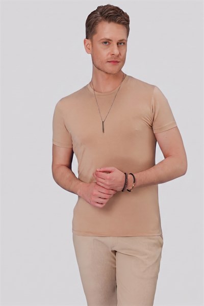 TS 846 Bej Spor T-Shirt