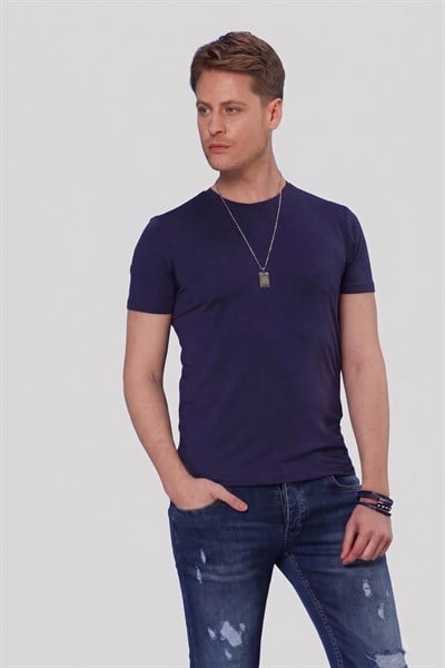 TS 846 Lacivert Spor T-Shirt