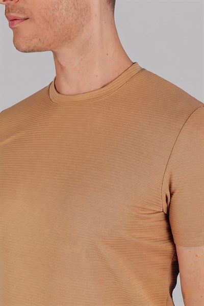 TS 852 Bej Spor T-Shirt