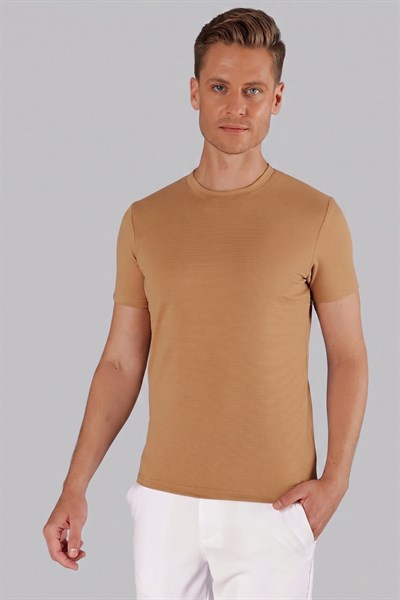 TS 852 Bej Spor T-Shirt