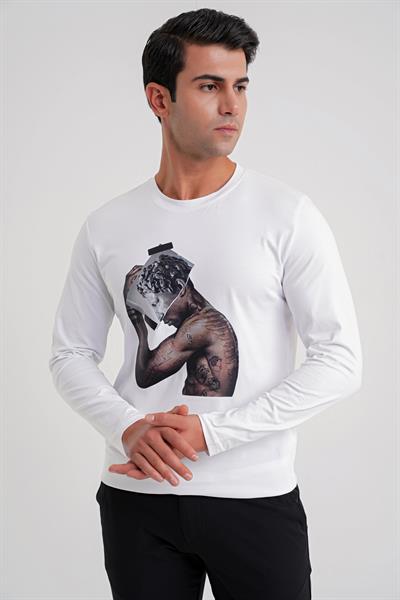 TS 862 T-SHIRT  BEYAZ KLASİK
