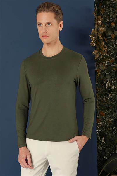 TS 870 Slim Fit Haki Spor T-Shirt