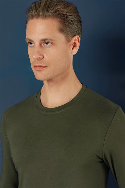 TS 870 Slim Fit Haki Spor T-Shirt