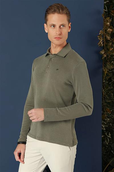 TS 875 Slim Fit Haki Spor T-Shirt