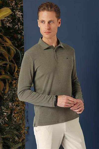 TS 875 Slim Fit Haki Spor T-Shirt