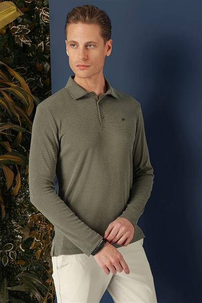 TS 875 Slim Fit Haki Spor T-Shirt