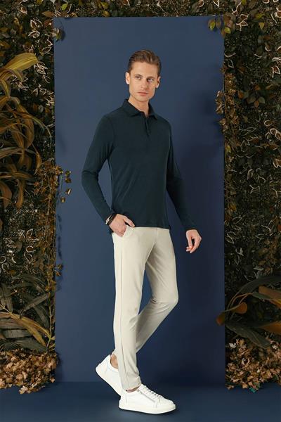 TS 875 Slim Fit Lacivert Spor T-Shirt