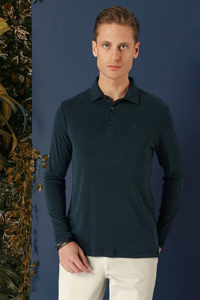 TS 875 Slim Fit Lacivert Spor T-Shirt