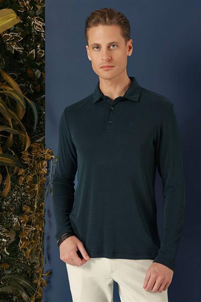 TS 875 Slim Fit Lacivert Spor T-Shirt