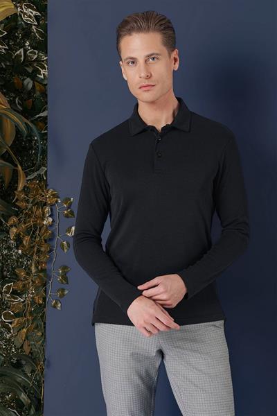 TS 875 Slim Fit Siyah Spor T-Shirt