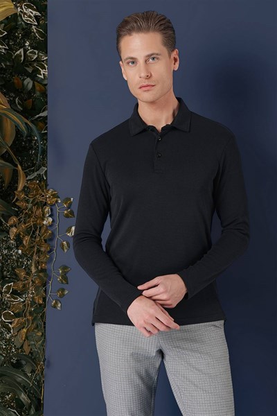 TS 875 Slim Fit Siyah Spor T-Shirt