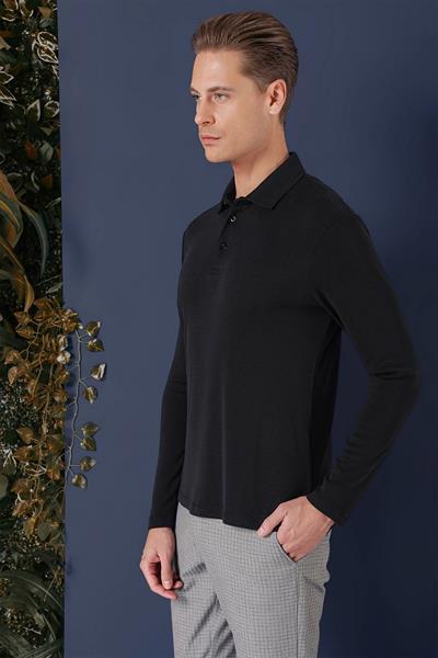 TS 875 Slim Fit Siyah Spor T-Shirt