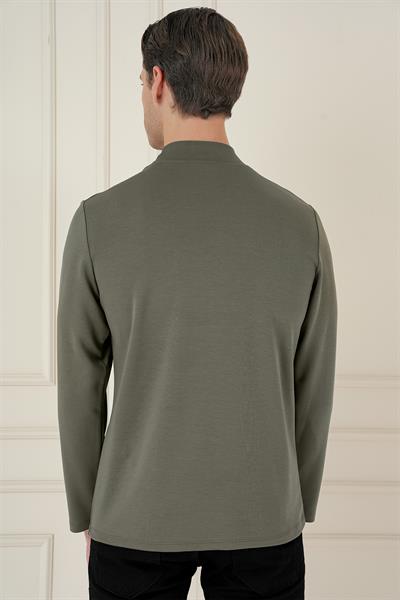 TS 894 Slim Fit Haki Spor T-Shirt