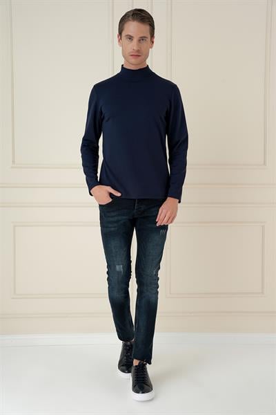 TS 894 Slim Fit Lacivert Spor T-Shirt