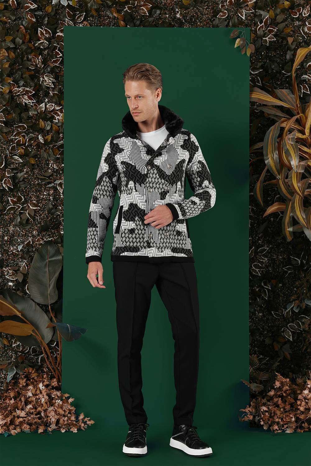 01 Slim Fit Siyah Spor Kaban