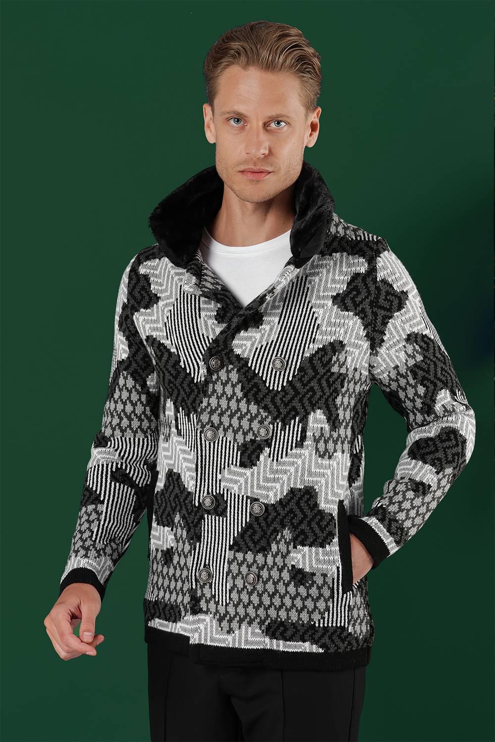 01 Slim Fit Siyah Spor Kaban