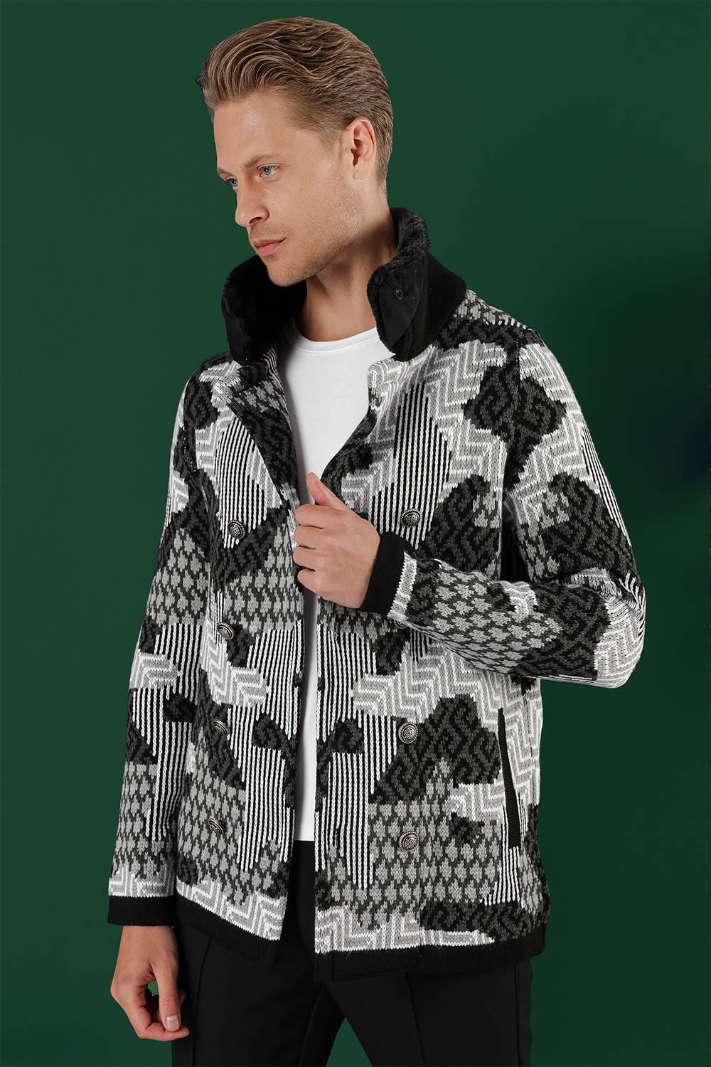 01 Slim Fit Siyah Spor Kaban