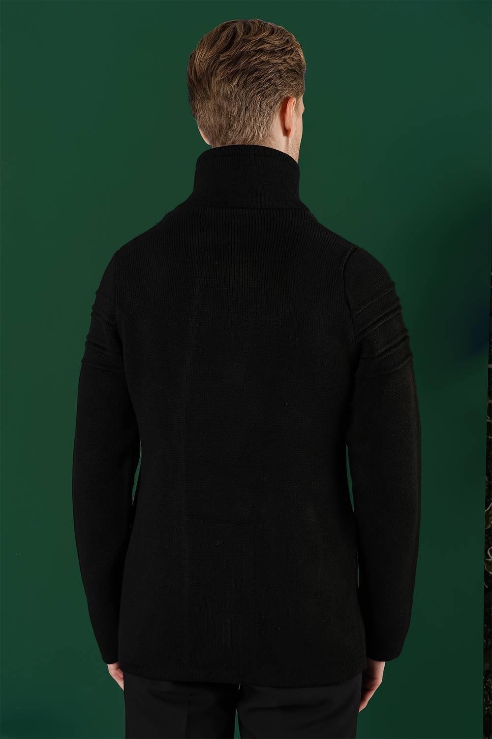 02 Slim Fit Siyah Spor Kaban
