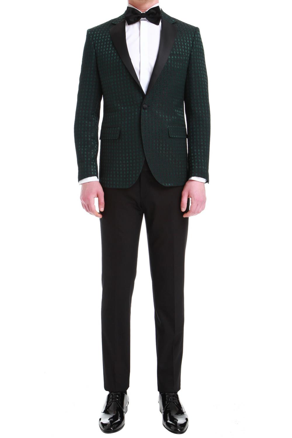 025 Slim Fit Yeşil Black Ceket