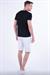 027 Slim Fit Beyaz Bermuda