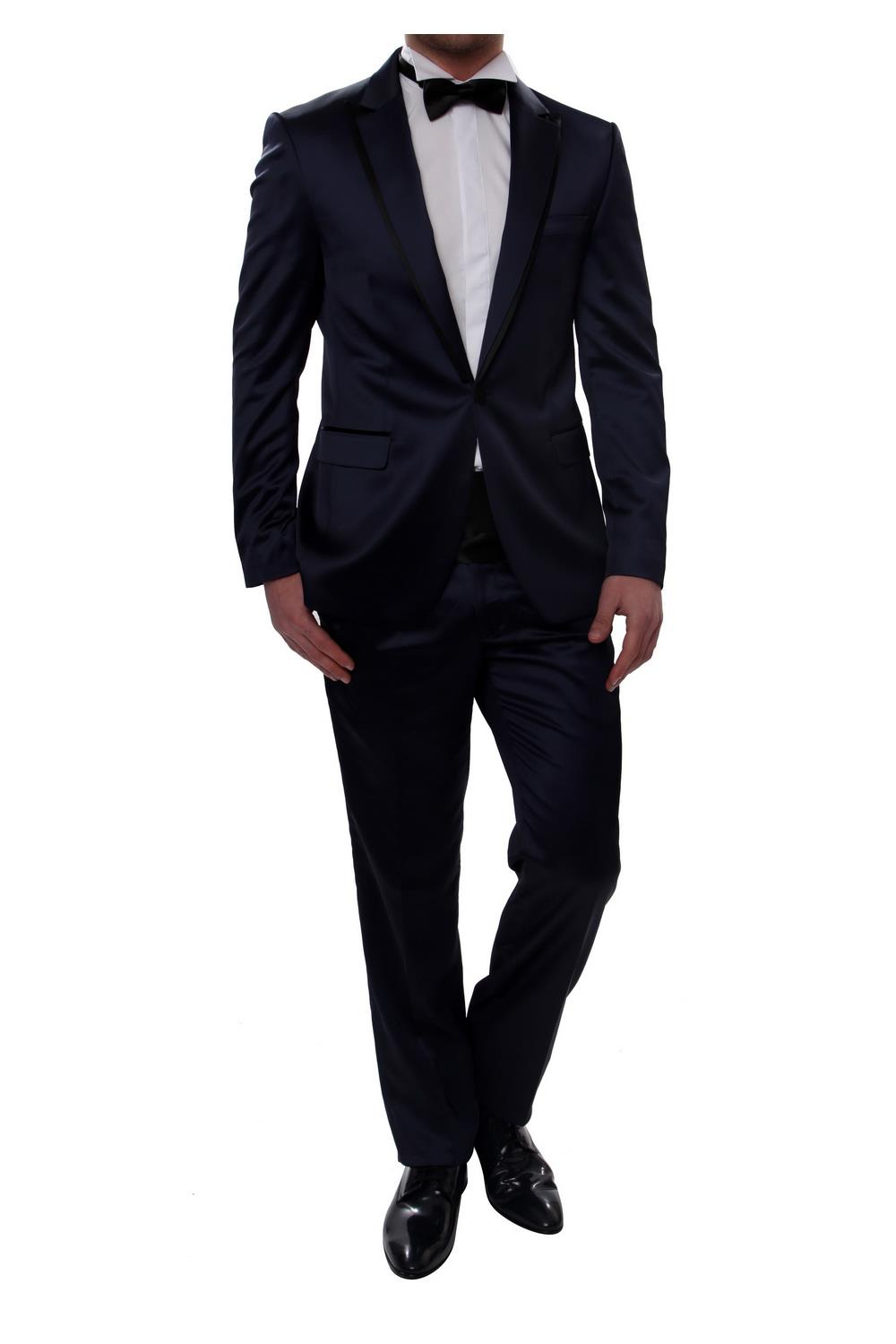 027 Slim Fit Lacivert Black Takım Elbise