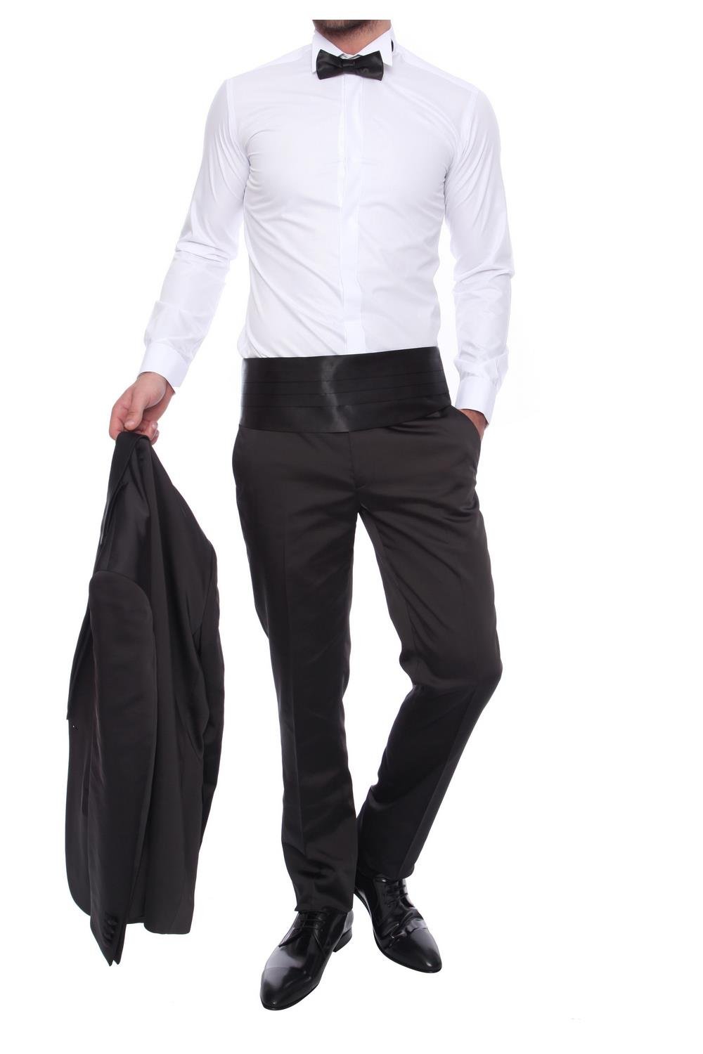 027 Slim Fit Siyah Black Takım Elbise