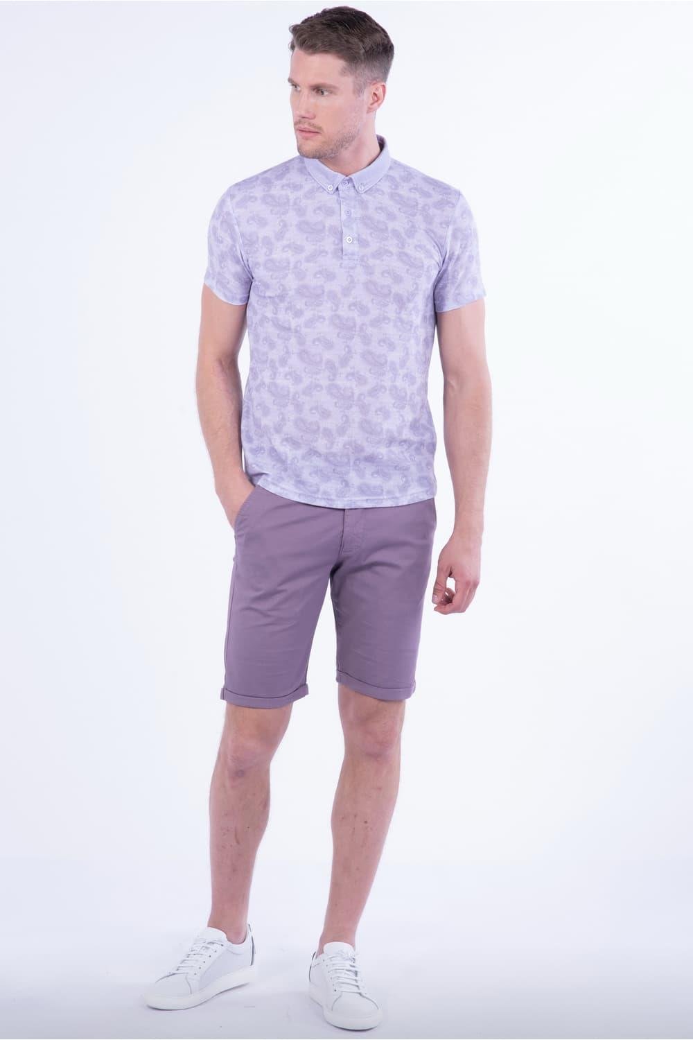 029 Slim Fit Lila Bermuda
