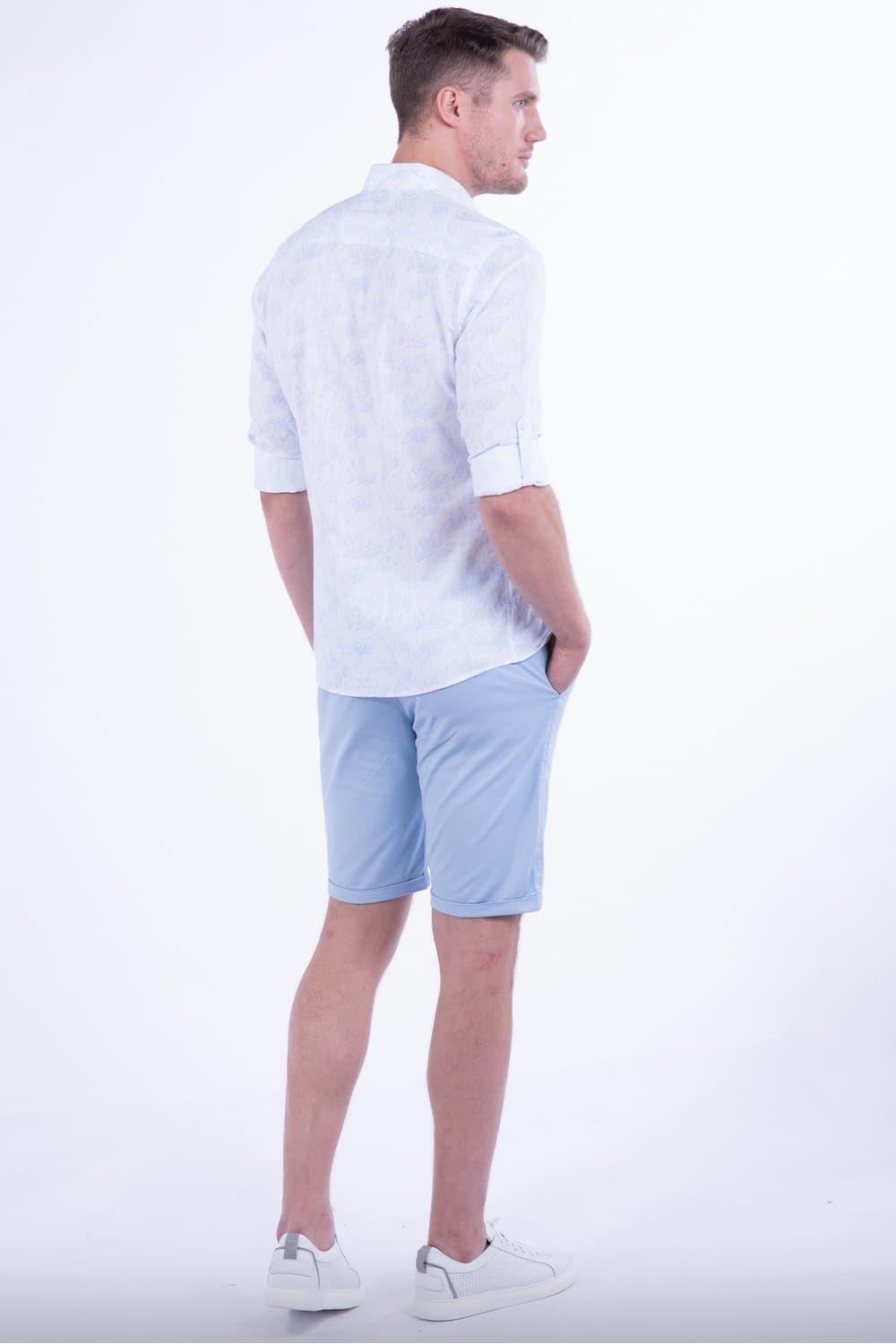 029 Slim Fit Mavi Bermuda