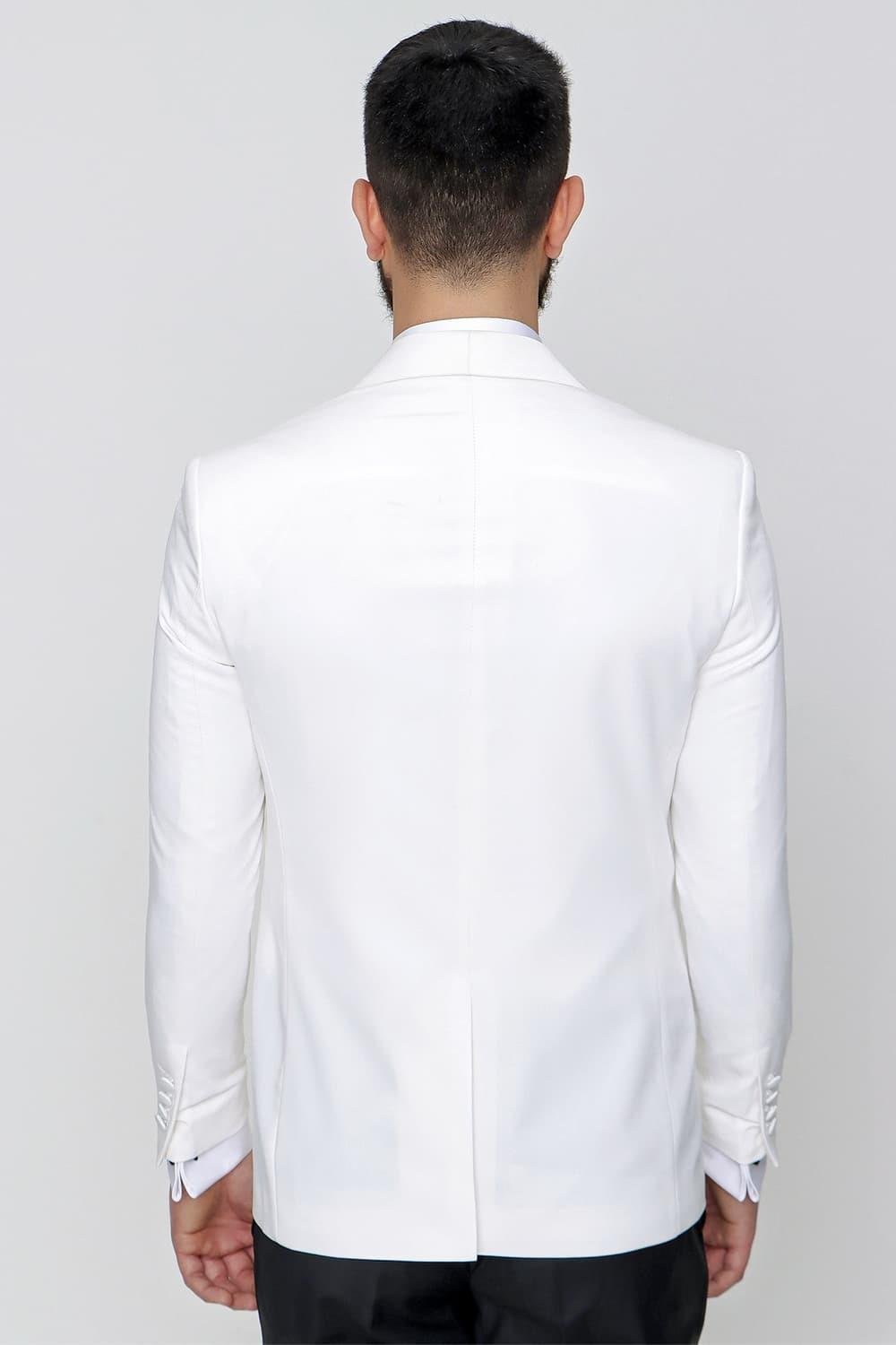031 Slim Fit Ekru Black Ceket
