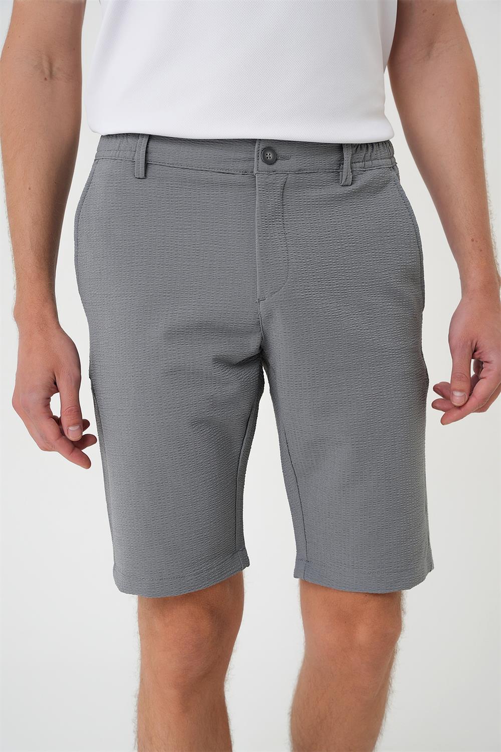 034 Slim Fit Gri Bermuda