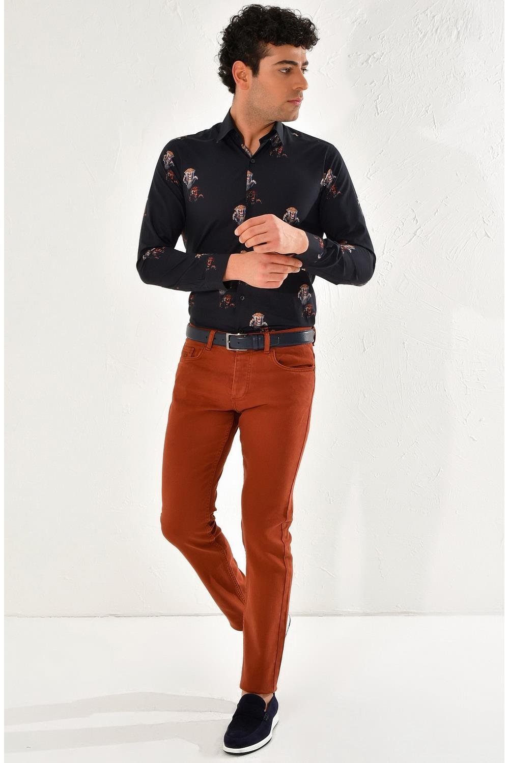 048 Slim Fit Kiremit Spor Pantolon