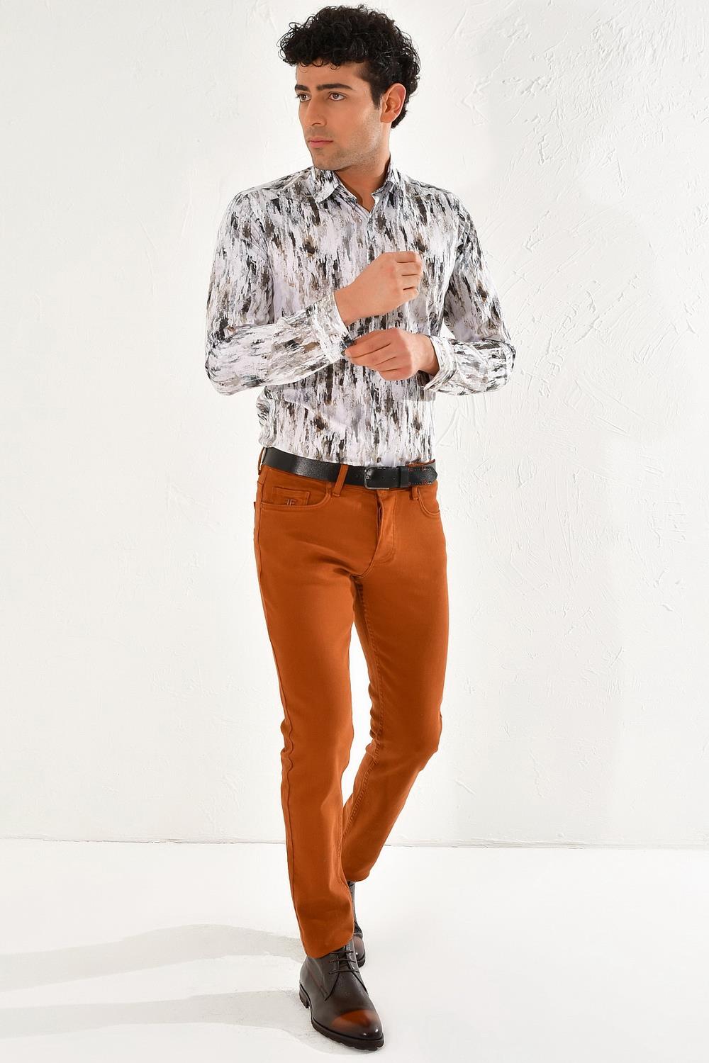 048 Slim Fit Tarçın Spor Pantolon