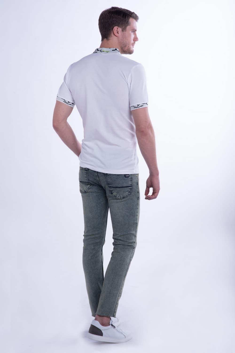 067 Slim Fit İndigo Spor Pantolon