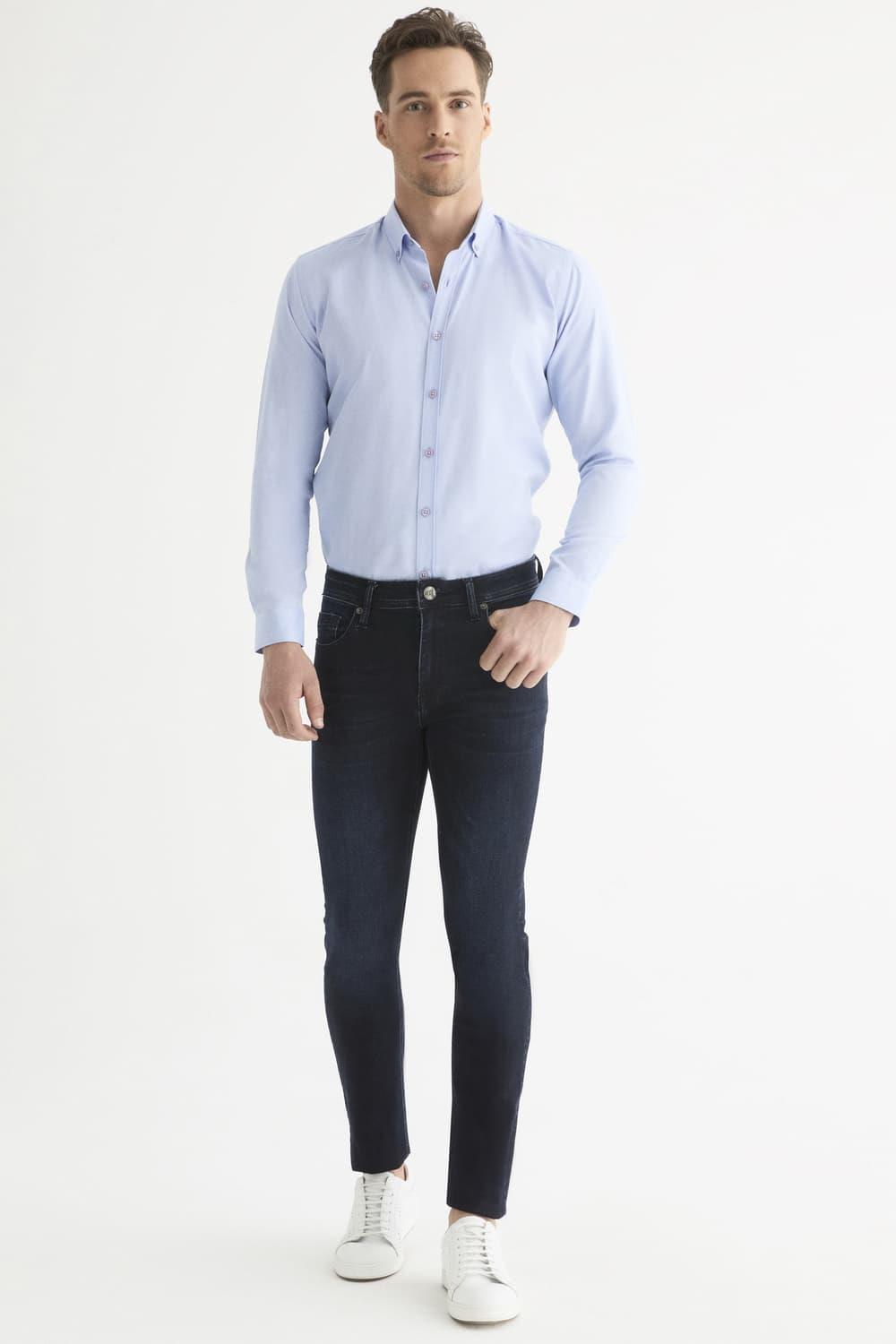 068 Slim Fit İndigo Jean Pantolon