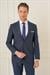 093 Slim Fit Kazayağı Desenli %100 Yün Klasik Lacivert Takım Elbise