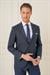 093 Slim Fit Kazayağı Desenli %100 Yün Klasik Lacivert Takım Elbise