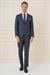 093 Slim Fit Kazayağı Desenli %100 Yün Klasik Lacivert Takım Elbise