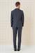 093 Slim Fit Kazayağı Desenli %100 Yün Klasik Lacivert Takım Elbise