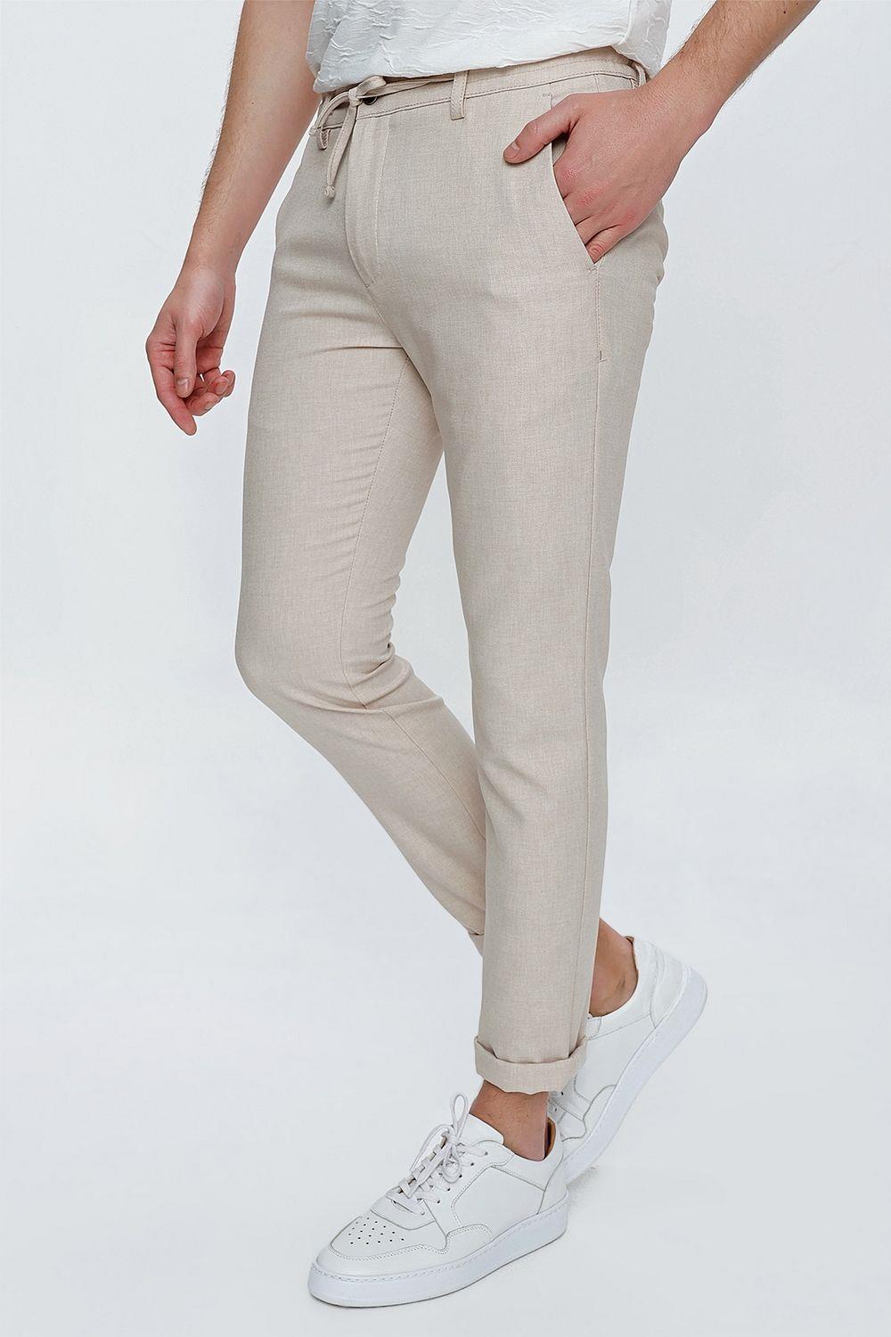 ATP 032 Slim Fit Bej Spor Pantolon